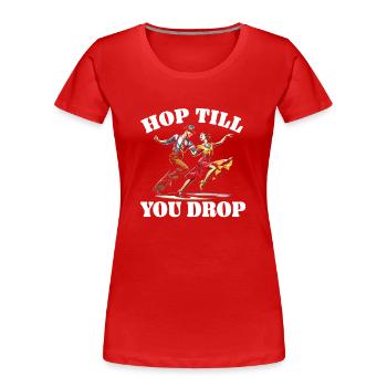 Lindy Hop Tänzer Swinging Dancing Swing Dance - Frauen Premium Bio T-Shirt - Rot - Vorne - Mia (176cm)