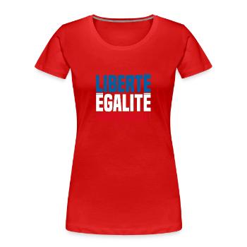 LIBERTY EQUALITY GEGRILLTE SARDINEN! - Frauen Premium Bio T-Shirt - Rot - Vorne - Mia (176cm)
