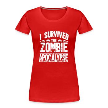 Horrorfilm-fan Zombie-horror Klassischer - Frauen Premium Bio T-Shirt - Rot - Vorne - Mia (176cm)