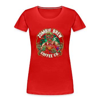 Horrorfilm-fan Zombie-horror Klassischer - Frauen Premium Bio T-Shirt - Rot - Vorne - Mia (176cm)