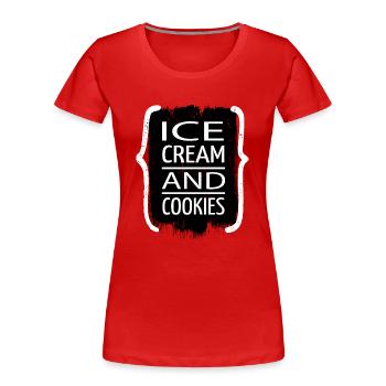 funny statement holiday baking cookie recipes - Frauen Premium Bio T-Shirt - Rot - Vorne - Mia (176cm)