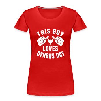 Veranstaltung zumŚmigus-Dyngus - Frauen Premium Bio T-Shirt - Rot - Vorne - Mia (176cm)