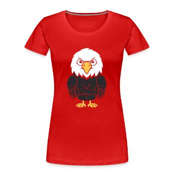 Eagle Bird - Women's Premium Organic T-Shirt - red - Front - Mia (176cm)