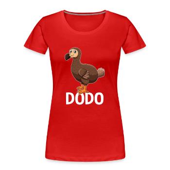 Vogelliebhaber Flugfähiger Vogel Dodo - Frauen Premium Bio T-Shirt - Rot - Vorne - Mia (176cm)