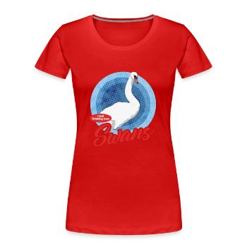 Schwan Schwanenliebhaber Schwäne Geschenk - Frauen Premium Bio T-Shirt - Rot - Vorne - Mia (176cm)