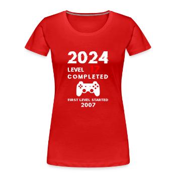 2024 Level 17 I 17th Birthday 2024 Boys Girls - Women's Premium Organic T-Shirt - red - Front - Mia (176cm)