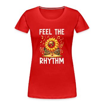 Songtexte Musikliebhaber Songwriter Musikfestival - Frauen Premium Bio T-Shirt - Rot - Vorne - Mia (176cm)