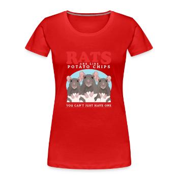 Ratten sind wie Rattenbesitzer Ratte Geschenk - Frauen Premium Bio T-Shirt - Rot - Vorne - Mia (176cm)