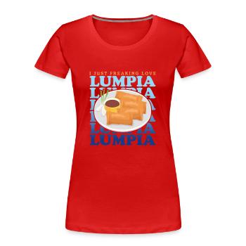Lumpia Loempia Spring Roll Gift - Women's Premium Organic T-Shirt - red - Front - Mia (176cm)