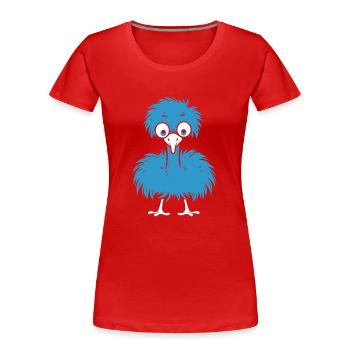 Strauß - Frauen Premium Bio T-Shirt - Rot - Vorne - Mia (176cm)