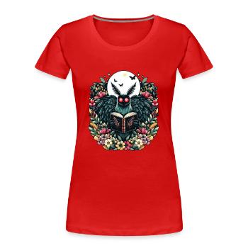 Conteur de l’homme-papillon - T-shirt bio Premium Femme - rouge - Devant - Mia (176cm)