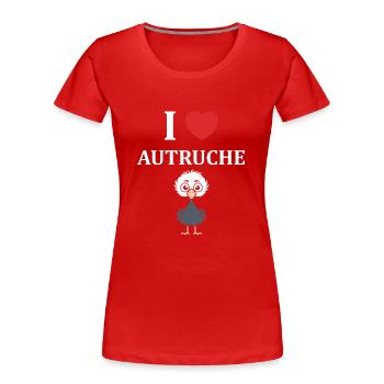 Strauß Zitat - Frauen Premium Bio T-Shirt - Rot - Vorne - Mia (176cm)