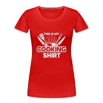 Chef Kitchen Cook - Women's Premium Organic T-Shirt - red - Front - Mia (176cm)