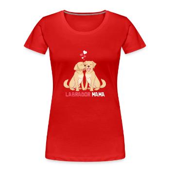 Beste Labrador Mama - Frauen Premium Bio T-Shirt - Rot - Vorne - Mia (176cm)