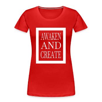 spiritual awakening enlightenment practices - Frauen Premium Bio T-Shirt - Rot - Vorne - Mia (176cm)