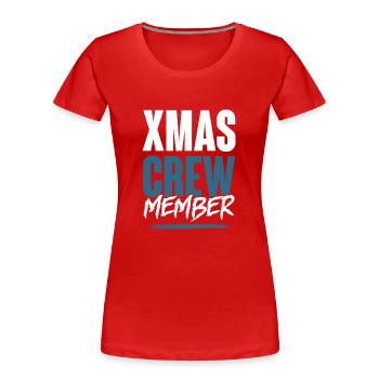 Xmas Crew - Frauen Premium Bio T-Shirt - Rot - Vorne - Mia (176cm)
