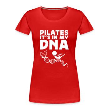 Instructeur de Pilates Professeur de Pilates - T-shirt bio Premium Femme - rouge - Devant - Mia (176cm)