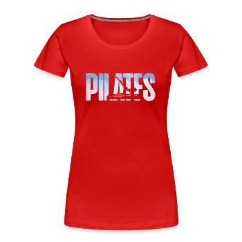 Instructeur de Pilates Professeur de Pilates - T-shirt bio Premium Femme - rouge - Devant - Mia (176cm)