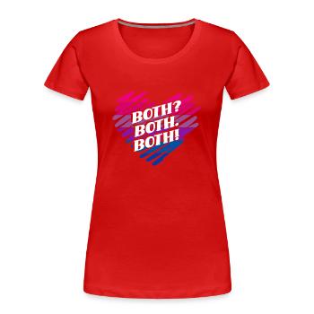 Bisexuell Beide Beide Beide - Frauen Premium Bio T-Shirt - Rot - Vorne - Mia (176cm)