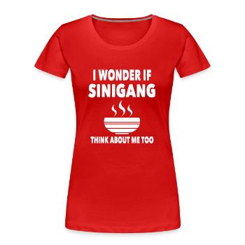 Lustiger Sinigang Spruch - Frauen Premium Bio T-Shirt - Rot - Vorne - Mia (176cm)