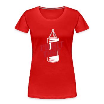 Sac de frappe de boxe Hobby Sports - T-shirt bio Premium Femme - rouge - Devant - Mia (176cm)