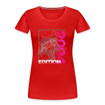 Limited Edition 2004 Limited Edition Fußball - Frauen Premium Bio T-Shirt - Rot - Vorne - Mia (176cm)