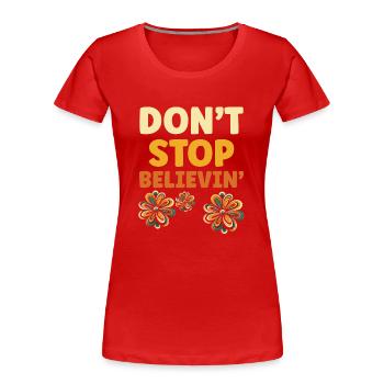 Songtexte Musikliebhaber Songwriter Musikfestival - Frauen Premium Bio T-Shirt - Rot - Vorne - Mia (176cm)