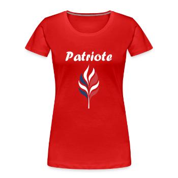 Patriotisches Frankreich-Emblem - Frauen Premium Bio T-Shirt - Rot - Vorne - Mia (176cm)