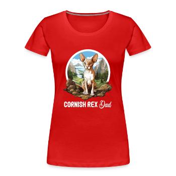Cornish Rex Kätzchen Cornish Rex Katze - Frauen Premium Bio T-Shirt - Rot - Vorne - Mia (176cm)