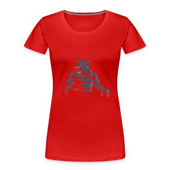 Werewolf - Women's Premium Organic T-Shirt - red - Front - Mia (176cm)