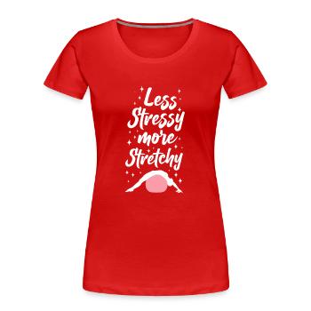 Pilates Instructeur Professeur Jeu de mots - T-shirt bio Premium Femme - rouge - Devant - Mia (176cm)