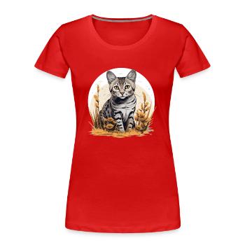 Egyptian Mau Kätzchen Katze Ägyptische Mau - Frauen Premium Bio T-Shirt - Rot - Vorne - Mia (176cm)