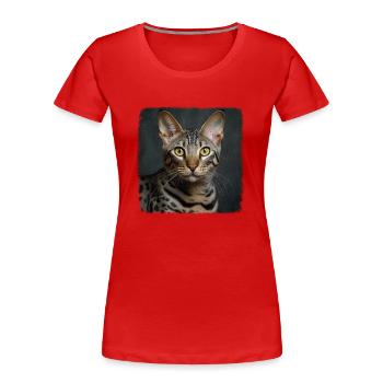 Egyptian Mau Kätzchen Katze Ägyptische Mau - Frauen Premium Bio T-Shirt - Rot - Vorne - Mia (176cm)