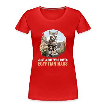 Egyptian Mau Kätzchen Katze Ägyptische Mau - Frauen Premium Bio T-Shirt - Rot - Vorne - Mia (176cm)