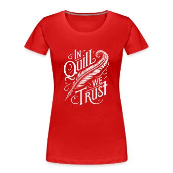 Renaissance-jahrmarkt-outfit Mittelalterlicher - Frauen Premium Bio T-Shirt - Rot - Vorne - Mia (176cm)