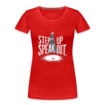 Poetry Slam Writer Poet Literature Slam Poetry Day - Frauen Premium Bio T-Shirt - Rot - Vorne - Mia (176cm)