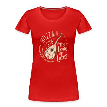 Renaissance-jahrmarkt-outfit Mittelalterlicher - Frauen Premium Bio T-Shirt - Rot - Vorne - Mia (176cm)