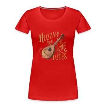 Renaissance-jahrmarkt-outfit Mittelalterlicher - Frauen Premium Bio T-Shirt - Rot - Vorne - Mia (176cm)