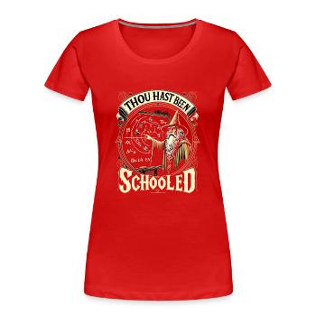 Renaissance-jahrmarkt-outfit Mittelalterlicher - Frauen Premium Bio T-Shirt - Rot - Vorne - Mia (176cm)