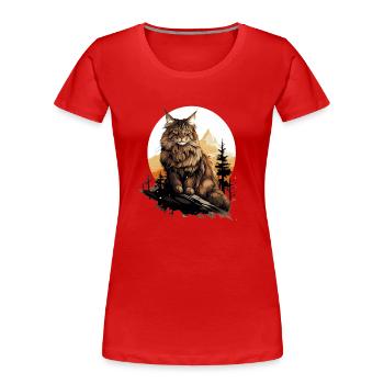 Maine Coon Kätzchen Maine Coon Katze - Frauen Premium Bio T-Shirt - Rot - Vorne - Mia (176cm)