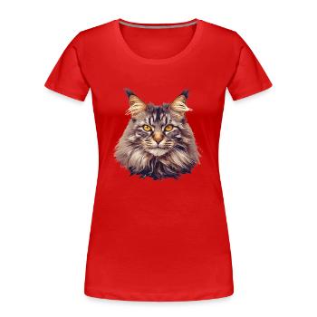 Maine Coon Kätzchen Maine Coon Katze - Frauen Premium Bio T-Shirt - Rot - Vorne - Mia (176cm)