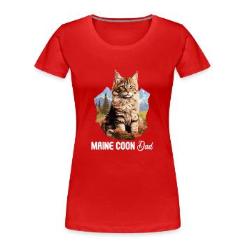 Maine Coon Kätzchen Maine Coon Katze - Frauen Premium Bio T-Shirt - Rot - Vorne - Mia (176cm)