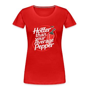 Liebhaber Scharfer Speisen, Chili Peppers Chef - Frauen Premium Bio T-Shirt - Rot - Vorne - Mia (176cm)