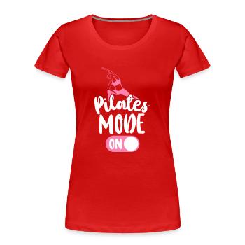 Instructeur de Pilates Professeur de Pilates - T-shirt bio Premium Femme - rouge - Devant - Mia (176cm)