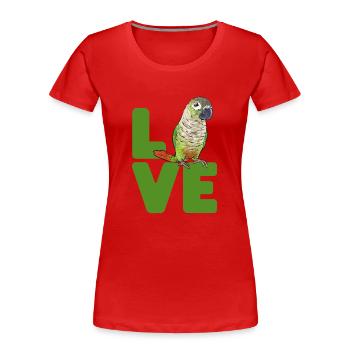 Molinasittich Papagei Vogel Sittich - Frauen Premium Bio T-Shirt - Rot - Vorne - Mia (176cm)