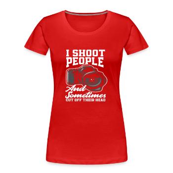 Photograph Wortspiel - Frauen Premium Bio T-Shirt - Rot - Vorne - Mia (176cm)