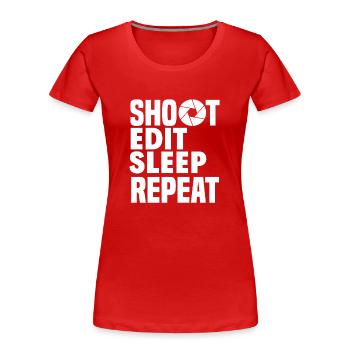 Photograph Beruf - Frauen Premium Bio T-Shirt - Rot - Vorne - Mia (176cm)