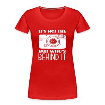 Photograph Erfahrung - Frauen Premium Bio T-Shirt - Rot - Vorne - Mia (176cm)