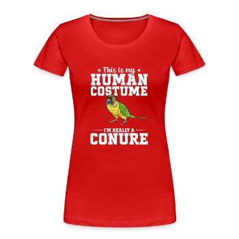 Molinasittich Papagei Vogel Sittich - Frauen Premium Bio T-Shirt - Rot - Vorne - Mia (176cm)