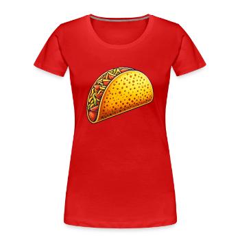 Taco Schale - Frauen Premium Bio T-Shirt - Rot - Vorne - Mia (176cm)